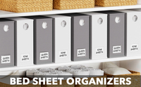 Boîte de rangement pliable et écologique en tissu moderne pour draps, linge de fenêtre et literie (King, Queen, Full, Twin)
