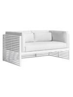 Canapé de loisirs extérieur moderne en alliage d'aluminium, imperméable, résistant au soleil et à la rouille, mobilier de patio pour jardin, cour, véranda, terrasse