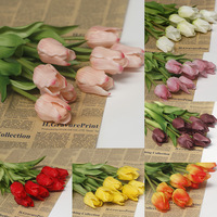 Fleur artificielle tulipe Real Touch PE matériel de décoration de bureau fleur de simulation Vente en gros de haute qualité