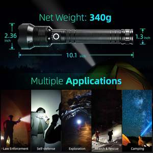 Linterna LED USB Recargable a Prueba de Agua de Alta Calidad Xhp70 con Más de 1000 Lúmenes para Uso en Campamentos, Venta al por Mayor - Product Image 4