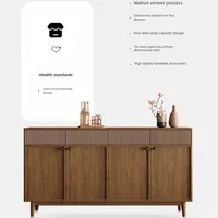 Armoire à chaussures française en bois massif de style médiéval meubles de maison pour l'entrée familiale salon porte de rangement buffet à chaussures