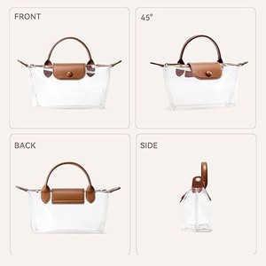 Wholesale Custom PVC Clear Transparent Lady Fashion Waterproof Tote Handbag <b>Jelly</b> for Women Concert Stadium Approved - Product Image 3