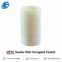 Conduit électrique en PVC double paroi ondulé pour la protection des câbles, conduit flexible ondulé
