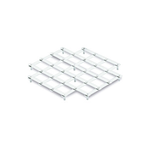 Tovaglietta quadrata in acciaio inossidabile con design a griglia per la protezione della tavola - Product Image 1