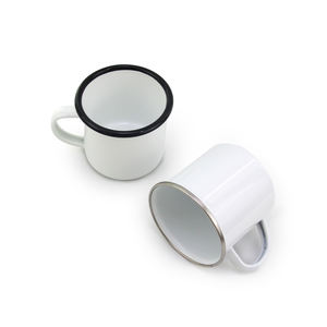 Vajilla esmaltada personalizada segura para alimentos no tóxicos de fábrica, taza de taza esmaltada de café para acampar al aire libre de acero metálico - Product Image 5