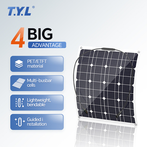Panneaux solaires monocristallins flexibles 180W 200W à prix de gros, adaptés à la maison, aux voyages, aux camping-cars, aux tentes 182-180-M Solar - Product Image 6