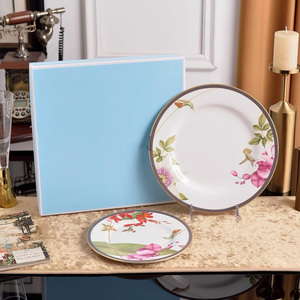 Nordic Hummingbird Design Ceramic Dinnerware Bone China Tableware Set High Quality Gift <b>Box</b> <b>for</b> Weddings Friends - Product Image 5