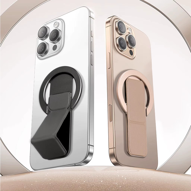 Aluminum Alloy Magnetic Phone Grip Foldable Desk Stand Double Sided Magnet Universal OEM ODM Supplier China