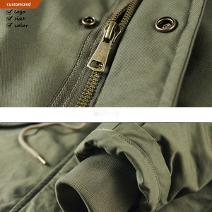 <span class=keywords><strong>Parka</strong></span> cortavientos larga <span class=keywords><strong>caqui</strong></span> Retro americana para <span class=keywords><strong>hombre</strong></span>, prendas de vestir de otoño e invierno con lona con capucha, diseño de longitud media - Product Image 4