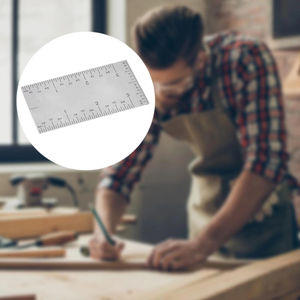 Regla de Bolsillo LM de 3 Pulgadas, Regla Cuadrada, Regla Metálica Mate Versátil para Trabajos de Precisión, Graduaciones en Todos los Cuatro Lados - Product Image 2