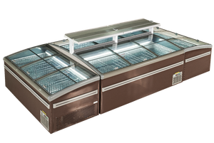 Kommerzielle All-in-One-Insel-Gefriertruhe mit Heißgas-Abtauung, Kombinationsvitrine, LED und reflektierendem Glas für gefrorenes Fleisch - Product Image 2