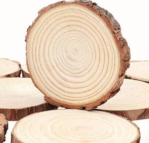 Huiy Factory Wooden Coasters Christmas Ornaments Round DIY Crafts Unfinished Natural Wood Slices