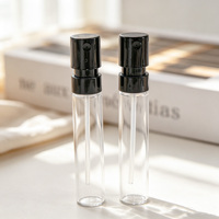Flacons d'échantillons cosmétiques en gros, mini flacons portables vides de 2 ml à col serti, rechargeables, en verre, pour parfum et voyage