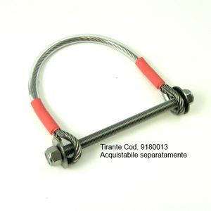 Câble de sécurité en acier inoxydable AISI 304, longueur 700mm, prévention des chutes pour portes SKU 9180012 - Product Image 2