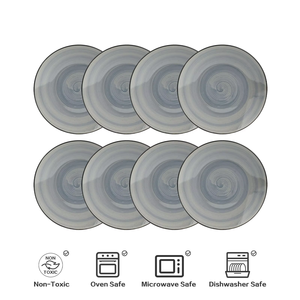 Assiette Ronde en Céramique pour Café, Steak, Dessert et Salade, Promotion de Septembre, Exquise et Unique - Product Image 2