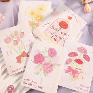 Carte de vœux de la Saint-Valentin, de la fête des femmes et de la fête des mères, bouquet de cartes de vœux - Product Image 1