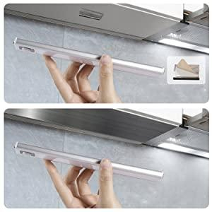 Luce per Armadio Ricaricabile Wireless con Sensore di Movimento, 54 <span class=keywords><strong>LED</strong></span>, Illuminazione <span class=keywords><strong>Sottopensile</strong></span> con <span class=keywords><strong>Pannello</strong></span> <span class=keywords><strong>LED</strong></span> in Alluminio Super Luminoso - Product Image 4