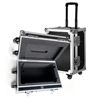 Boîte à outils en aluminium durable de qualité supérieure personnalisée, étui de rangement EVA, boîte à outils portable, antichoc, anti-poussière, avec roues, OEM ODM