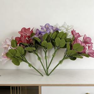 Bouquet de fleurs artificielles Magnolia imprimées en 3D Paulon, 31 cm de haut x 21 cm de large, en plastique, pour mariage et décoration intérieure - Product Image 2