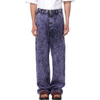 Celana Jeans Pria DiZNEW Trendy Pinggang Sedang Model Murah dengan Elastis Ukuran Besar Pilihan Cuci Beragam Putih Gelap Terang Distressed