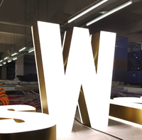 Enseigne publicitaire LED lumineuse pour façade de magasin, lettres en acrylique, support en acier inoxydable, prise DC, éclairage pour voiture, IP65