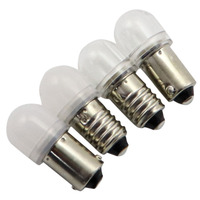 Coloré Rouge Vert Bleu Jaune E10 BA9S 12V 24V LED Équipement Ampoule Lumière 0.5W 1W Givré Couverture E10 Instrument Lampe