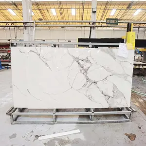 Glossy Marble Porcelain Slabs Sintered Stone For Countertop Dining Tables Background Wall