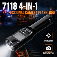Lampe torche rechargeable pour caméra 220LM 225M, faisceau blanc, 5000mAh, Type C, en alliage d'aluminium, pour inspection de chantier, maintenance et enregistrement