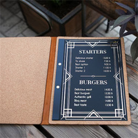 Protège-menu A4 personnalisé pour restaurant, avec pages à visser, idéal pour les cadeaux de bienvenue et la promotion des fabricants
