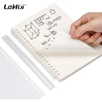 Fournisseur chinois blanc 6 3/4x4 1/8 pouces 160 pages 6 trous doublés de papier de remplissage de feuilles mobiles blanches rechargeables
