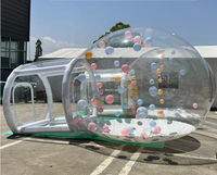 Tente à bulles gonflable à air fermé fête d'enfants ballon à bulles divertissement maison à dôme à bulles transparente
