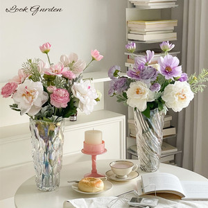 Bouquet artificiel de fleurs en soie rose et violet, décoration de mariage, fleurs simulées de 30cm à 100cm pour la photographie de mariage et les accessoires de showroom - Product Image 5