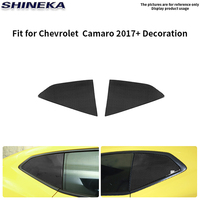 Décalcomanie de lunette arrière en fibre de carbone pour Chevrolet Camaro 2017 + Accessoire extérieur automobile