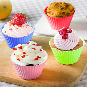 Silicone Cupcake Molds Round 7cm Top Diameter Oven Safe Baking Cake Tools - Product Image 2