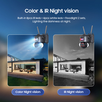 Cámara de Seguridad Solar Wistino 6MP con Zoom 12X, Grabación Continua, Lente Dual Ubox, Visión Nocturna a Color 4G, Detección de Movimiento