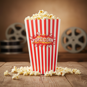 Boîte alimentaire en carton blanc personnalisée, jetable, recyclable, écologique, épaissie, avec poignée, pour popcorn de <span class=keywords><strong>cinéma</strong></span>, impression de logo - Product Image 1