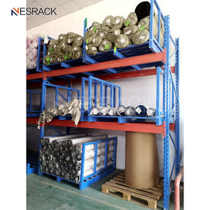 Industria tessile su misura per risparmiare spazio in metallo zincato pieghevole in tessuto portaoggetti per Pallet che impilano scaffali e scaffali - Product Image 2