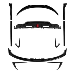 Turbo Style Aero Kit diffusore posteriore labbro anteriore con luce per Tesla Model 3 2018-2023