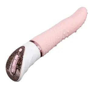 Mới sưởi ấm liếm lưỡi Vibrator âm vật Vibrator giá rẻ masturbators Đồ chơi tình dục lưỡi liếm Đồ chơi tình dục Silicone Vibrator màu hồng