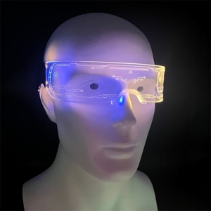 <span class=keywords><strong>Gafas</strong></span> LED con Pilas, Luces Intermitentes/Fijas, Colores Intermitentes en la Oscuridad, para Fiestas de Halloween, <span class=keywords><strong>Gafas</strong></span> Futuristas Ecológicas - Product Image 6