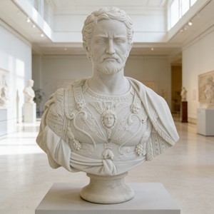 Statue de <span class=keywords><strong>buste</strong></span> de César <span class=keywords><strong>en</strong></span> <span class=keywords><strong>marbre</strong></span> sculpté à la main, <span class=keywords><strong>prix</strong></span> d'usine - Product Image 2