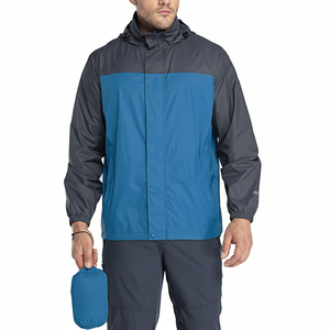 Chaqueta cortavientos directa de fábrica 2025 para hombre, resistente al agua, de longitud media, abrigo con cremallera, talla 3XL, chaqueta informal para exteriores para primavera y otoño - Product Image 1