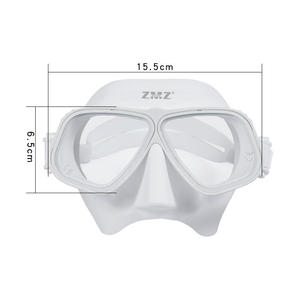 Masque de plongée et de plongée libre unisexe professionnel pliable en silicone avec cadre métallique, double lentille, certifié CE, facile à porter - Product Image 3