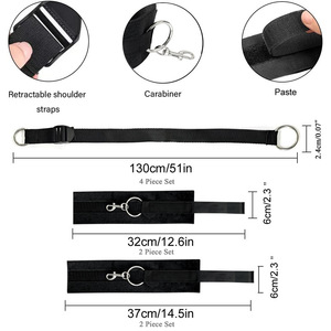 สายรัดเตียง4มุมสำหรับผู้ใหญ่สายรัดสำหรับการฝึกใช้มือและเท้า - Product Image 3