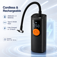 Fast Charging Emergency Car Tire Pump 150PSI Portable Air Inflator Fireproof PC Digital Smart Tyre Compressor for Bicycle Ball