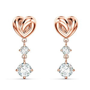 Orecchini Pendenti a Nodo di Cuore per Donne, Accessori di Moda Romantici per Uso Quotidiano - Product Image 1