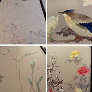 Shangri-<span class=keywords><strong>La</strong></span> Shougang Park Hotel personalizado moderno pintado a mano bordado Mural papel pintado geométrico insonorizado pared impermeable - Product Image 2