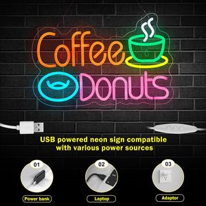 Letreros de Neón LED para Cafeterías, Letreros Decorativos Colgantes para Interiores, Luz Ambiental, Letrero para Tienda, Decoración de Pared, Luz Indicadora de Entrada, Personalizado - Product Image 4
