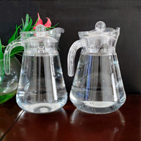 Bouilloire/Théière Moderne Nordique Transparente en Plastique PC 1,5 L à Bas Prix avec Couvercle et Poignée pour Lait, Thé et Utilisation en Magasins de Boissons