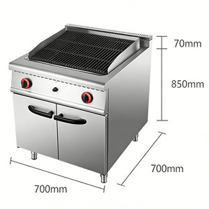 <span class=keywords><strong>Parrilla</strong></span> de Piedra Volcánica CPVKRY de Acero Inoxidable para Asar Carne, con Control de Temperatura para <span class=keywords><strong>Gas</strong></span> Natural/GLP, Fácil de Limpiar - Product Image 2